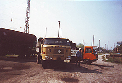 Günther Konschak, Kohle LKW W50 Bahnhof Ortrand 1995 Günther Konschak, Kohle LKW W50 Bahnhof Ortrand 1995